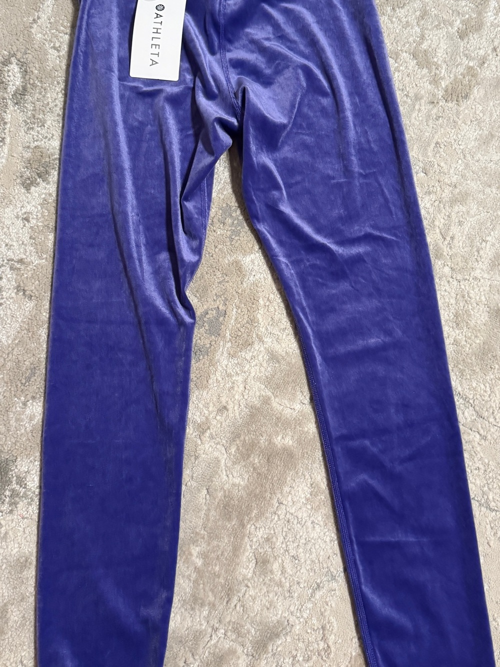 Athleta Women’s Deep Purple Velvet Leggings NWT